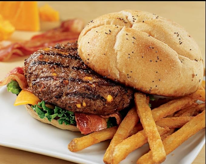Cheddar Bacon Steakburgers, 32 count, 4.5 oz each from Kansas City Steaks