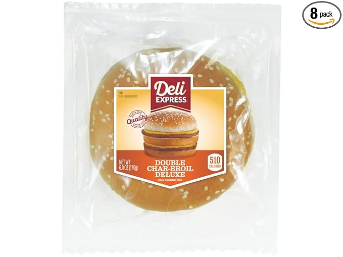 Deli Express Double Charbroil Deluxe Sandwich, 6 Ounce - 8 per case