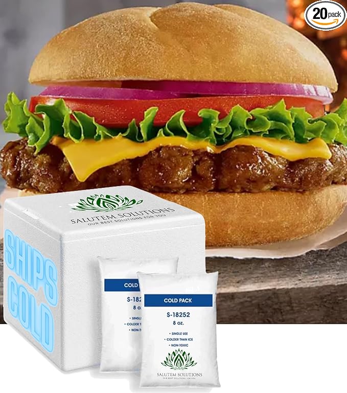 Salutem Vita - Angus Beef Cheeseburger, Individually Wrapped Burger, Frozen (20 ct.)