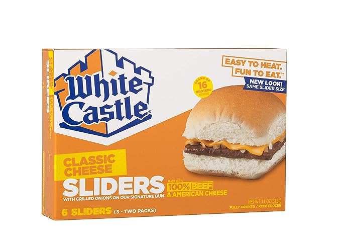 White Castle, Sliders, Beef Cheeseburger, 11 Oz, 6 Count